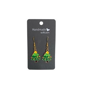 Handmade Festive Christmas Tree Earrings